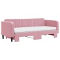 vidaXL Tagesbett Ausziehbar mit Matratzen Rosa 80x200 cm Samt vidaXL Tagesbett Ausziehbar mit Matratzen Rosa 80x200 cm Samt
