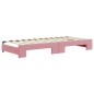 vidaXL Tagesbett Ausziehbar mit Matratzen Rosa 80x200 cm Samt vidaXL Tagesbett Ausziehbar mit Matratzen Rosa 80x200 cm Samt