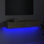 vidaXL TV-Schrank mit LED-Leuchten Sonoma-Eiche 90x35x15,5 cm vidaXL TV-Schrank mit LED-Leuchten Sonoma-Eiche 90x35x15,5 cm