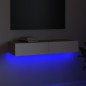 vidaXL TV-Schrank mit LED-Leuchten Weiß und Sonoma-Eiche 90x35x15,5 cm vidaXL TV-Schrank mit LED-Leuchten Weiß und Sonoma-Eiche 90x35x15,5 cm