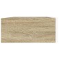 vidaXL TV-Schrank mit LED-Leuchten Weiß und Sonoma-Eiche 90x35x15,5 cm vidaXL TV-Schrank mit LED-Leuchten Weiß und Sonoma-Eiche 90x35x15,5 cm
