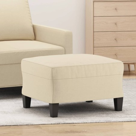 vidaXL Fußhocker Creme 60x50x41 cm Stoff