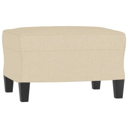 vidaXL Fußhocker Creme 60x50x41 cm Stoff