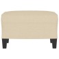 vidaXL Fußhocker Creme 60x50x41 cm Stoff vidaXL Fußhocker Creme 60x50x41 cm Stoff