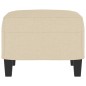 vidaXL Fußhocker Creme 60x50x41 cm Stoff vidaXL Fußhocker Creme 60x50x41 cm Stoff