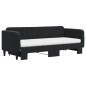 vidaXL Tagesbett Ausziehbar mit Matratzen Schwarz 80x200 cm Samt vidaXL Tagesbett Ausziehbar mit Matratzen Schwarz 80x200 cm Samt