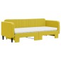 vidaXL Tagesbett Ausziehbar mit Matratzen Gelb 80x200 cm Samt vidaXL Tagesbett Ausziehbar mit Matratzen Gelb 80x200 cm Samt
