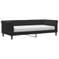 vidaXL Tagesbett mit Matratze Schwarz 90x200 cm Samt vidaXL Tagesbett mit Matratze Schwarz 90x200 cm Samt