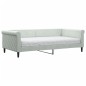 vidaXL Tagesbett mit Matratze Hellgrau 100x200 cm Samt vidaXL Tagesbett mit Matratze Hellgrau 100x200 cm Samt