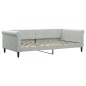 vidaXL Tagesbett mit Matratze Hellgrau 100x200 cm Samt vidaXL Tagesbett mit Matratze Hellgrau 100x200 cm Samt