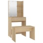 vidaXL Schminktisch-Set mit LED Sonoma-Eiche Holzwerkstoff vidaXL Schminktisch-Set mit LED Sonoma-Eiche Holzwerkstoff