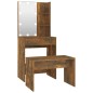 vidaXL Schminktisch-Set mit LED Räuchereiche Holzwerkstoff vidaXL Schminktisch-Set mit LED Räuchereiche Holzwerkstoff