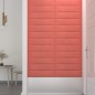 Wandpaneele 12 Stk. Rosa 60x15 cm Samt 1,08 m² Wandpaneele 12 Stk. Rosa 60x15 cm Samt 1,08 m²