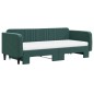 vidaXL Tagesbett Ausziehbar mit Matratzen Dunkelgrün 90x200 cm Samt vidaXL Tagesbett Ausziehbar mit Matratzen Dunkelgrün 90x200 cm Samt