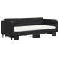 vidaXL Tagesbett Ausziehbar mit Matratzen Schwarz 90x200 cm Samt