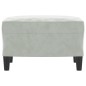 vidaXL Fußhocker Hellgrau 60x50x41 cm Samt vidaXL Fußhocker Hellgrau 60x50x41 cm Samt