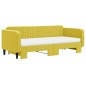 vidaXL Tagesbett Ausziehbar mit Matratzen Gelb 90x200 cm Samt vidaXL Tagesbett Ausziehbar mit Matratzen Gelb 90x200 cm Samt