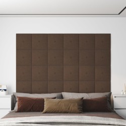 Wandpaneele 12 Stk. Braun 30x30 cm Stoff 1,08 m²