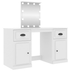 vidaXL Schminktisch mit LED Weiß 130x50x132,5 cm