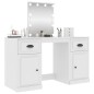 vidaXL Schminktisch mit LED Weiß 130x50x132,5 cm vidaXL Schminktisch mit LED Weiß 130x50x132,5 cm