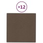 Wandpaneele 12 Stk. Braun 30x30 cm Stoff 1,08 m² Wandpaneele 12 Stk. Braun 30x30 cm Stoff 1,08 m²