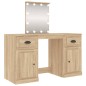 vidaXL Schminktisch mit LED-Leuchten Sonoma-Eiche 130x50x132,5 cm vidaXL Schminktisch mit LED-Leuchten Sonoma-Eiche 130x50x132,5 cm