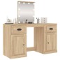 vidaXL Schminktisch mit LED-Leuchten Sonoma-Eiche 130x50x132,5 cm vidaXL Schminktisch mit LED-Leuchten Sonoma-Eiche 130x50x132,5 cm