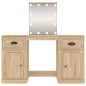 vidaXL Schminktisch mit LED-Leuchten Sonoma-Eiche 130x50x132,5 cm vidaXL Schminktisch mit LED-Leuchten Sonoma-Eiche 130x50x132,5 cm