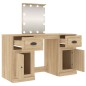 vidaXL Schminktisch mit LED-Leuchten Sonoma-Eiche 130x50x132,5 cm vidaXL Schminktisch mit LED-Leuchten Sonoma-Eiche 130x50x132,5 cm