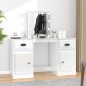 vidaXL Schminktisch mit LED-Leuchten Hochglanz-Weiß 130x50x132,5 cm vidaXL Schminktisch mit LED-Leuchten Hochglanz-Weiß 130x50x132,5 cm