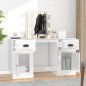 vidaXL Schminktisch mit LED-Leuchten Hochglanz-Weiß 130x50x132,5 cm vidaXL Schminktisch mit LED-Leuchten Hochglanz-Weiß 130x50x132,5 cm