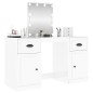 vidaXL Schminktisch mit LED-Leuchten Hochglanz-Weiß 130x50x132,5 cm vidaXL Schminktisch mit LED-Leuchten Hochglanz-Weiß 130x50x132,5 cm