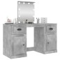 vidaXL Schminktisch mit LED-Leuchten Betongrau 130x50x132,5 cm vidaXL Schminktisch mit LED-Leuchten Betongrau 130x50x132,5 cm
