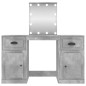 vidaXL Schminktisch mit LED-Leuchten Betongrau 130x50x132,5 cm vidaXL Schminktisch mit LED-Leuchten Betongrau 130x50x132,5 cm