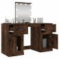 vidaXL Schminktisch mit LED-Leuchten Räuchereiche 130x50x132,5 cm vidaXL Schminktisch mit LED-Leuchten Räuchereiche 130x50x132,5 cm