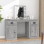 vidaXL Schminktisch mit LED-Leuchten Grau Sonoma 130x50x132,5 cm vidaXL Schminktisch mit LED-Leuchten Grau Sonoma 130x50x132,5 cm