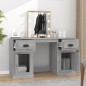 vidaXL Schminktisch mit LED-Leuchten Grau Sonoma 130x50x132,5 cm vidaXL Schminktisch mit LED-Leuchten Grau Sonoma 130x50x132,5 cm