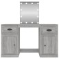 vidaXL Schminktisch mit LED-Leuchten Grau Sonoma 130x50x132,5 cm vidaXL Schminktisch mit LED-Leuchten Grau Sonoma 130x50x132,5 cm