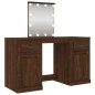 vidaXL Schminktisch mit LED-Leuchten Braun Eichen-Optik 130x50x132,5cm vidaXL Schminktisch mit LED-Leuchten Braun Eichen-Optik 130x50x132,5cm