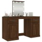 vidaXL Schminktisch mit LED-Leuchten Braun Eichen-Optik 130x50x132,5cm vidaXL Schminktisch mit LED-Leuchten Braun Eichen-Optik 130x50x132,5cm
