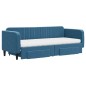 vidaXL Tagesbett Ausziehbar mit Schubladen Blau 80x200 cm Samt vidaXL Tagesbett Ausziehbar mit Schubladen Blau 80x200 cm Samt