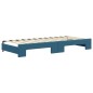vidaXL Tagesbett Ausziehbar mit Schubladen Blau 80x200 cm Samt vidaXL Tagesbett Ausziehbar mit Schubladen Blau 80x200 cm Samt