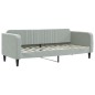 vidaXL Tagesbett Ausziehbar mit Schubladen Hellgrau 80x200 cm Samt vidaXL Tagesbett Ausziehbar mit Schubladen Hellgrau 80x200 cm Samt