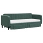 vidaXL Tagesbett Ausziehbar mit Schubladen Dunkelgrün 80x200 cm Samt vidaXL Tagesbett Ausziehbar mit Schubladen Dunkelgrün 80x200 cm Samt