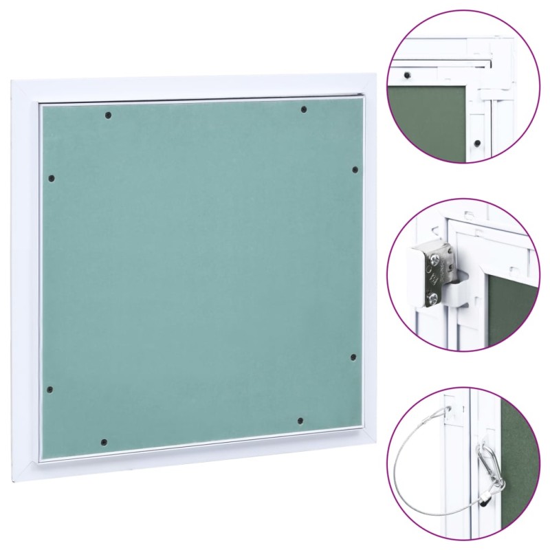 vidaXL Revisionsklappe mit Aluminium-Rahmen und GK-Einlage 400x400 mm vidaXL Revisionsklappe mit Aluminium-Rahmen und GK-Einlage 400x400 mm