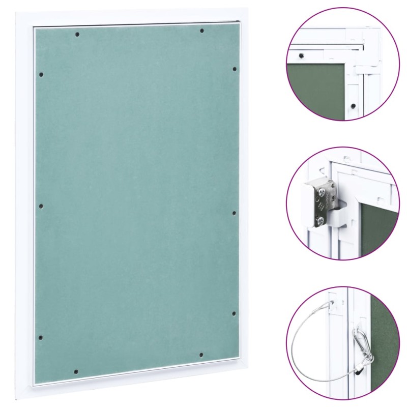 vidaXL Revisionsklappe mit Aluminium-Rahmen und GK-Einlage 400x600 mm vidaXL Revisionsklappe mit Aluminium-Rahmen und GK-Einlage 400x600 mm