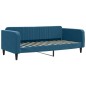 vidaXL Tagesbett mit Rollbett und Schubladen Blau 90x200 cm Samt vidaXL Tagesbett mit Rollbett und Schubladen Blau 90x200 cm Samt