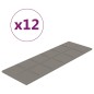 Wandpaneele 12 Stk. Hellgrau 90x30 cm Samt 3,24 m² Wandpaneele 12 Stk. Hellgrau 90x30 cm Samt 3,24 m²