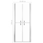 vidaXL Duschtür Transparent ESG 86x190 cm vidaXL Duschtür Transparent ESG 86x190 cm