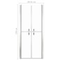vidaXL Duschtür Transparent ESG 91x190 cm vidaXL Duschtür Transparent ESG 91x190 cm